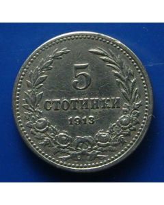 Bulgaria  5 Stotinki1913km# 24 