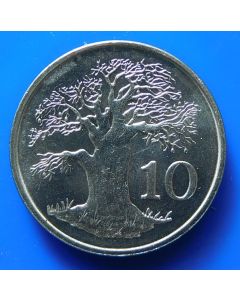 Zimbabwe 10 Cents1980km# 3  Schön# 57