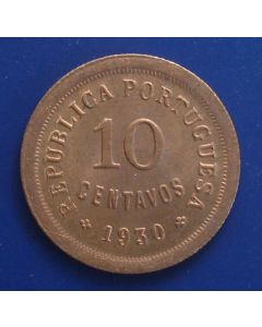Cape Verde 	 10 Centavos	1930	 unc  - Libery head, Colonial Coin