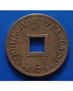 French Cochin China 	2 Sapeque	1879A	 unc