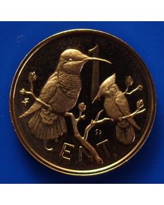 British Virgin Islands 	Cent	1974	 Green-throated Carib and Antillean Crested Hummingbird / Proof