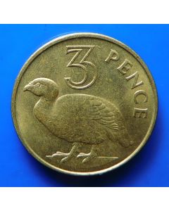 Gambia 	3 Pence	1966	 Double-spurred francolin  / Colonial Coinage