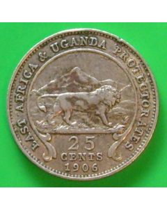 East Africa  25 Cents1906km# 3   Schön# 7