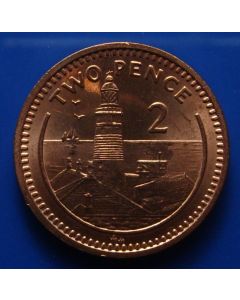 Gibraltar  2 Pence 1988AA km# 21 