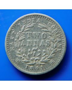 India-British-Colony  2 Annas 1841b km#460.3