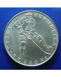 Czech Republic  200 Korun  2008	100th Anniversary of the Foundation of the Czech Ice Hockey Association – Silver