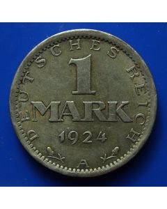 German, Weimar Republic  Mark 1924A km# 42  