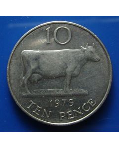 Guernsey  10 Pence km# 30  Guernsey Cow