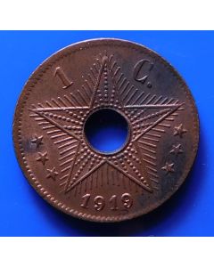 Belgian Congo Centime1919km# 15  Schön# 7