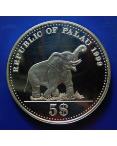 Palau 	5 Dollars	1999	 German East Africa – Silver