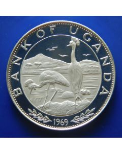 Uganda 	5 Shillings	1970	 Crested cranes, Visit of Pope Paul Vl - Silver