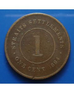 Straits Settlements  Cent1884 km# 9a 