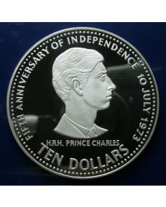Bahamas 10   Dollars 1978  5Th Ann. Of Independence - Silver / Proof
