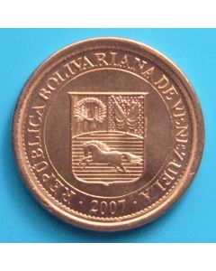 Venezuela  5 Centimos2007 Y# 88  unc