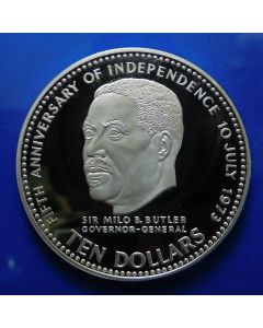 Bahamas 	10 Dollars	1978	 5th Anniversary of Independence-Sir Milo Butler