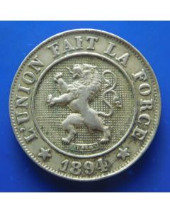 Belgium 	 10 Centimes	1894	Léopold II (French text) km# 42