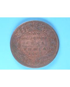 India-British-Colony  ¼ Anna 1862c km#467