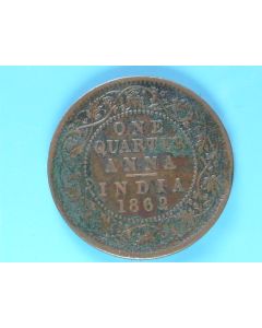 India-British-Colony  ¼ Anna 1862c km#467