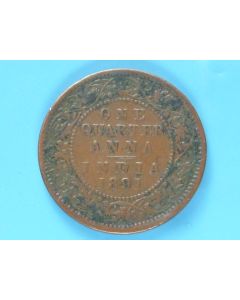 India-British-Colony  ¼ Anna 1891c km#486 