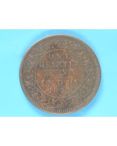 India-British-Colony  ¼ Anna 1892c km#486