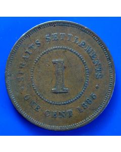 Straits Settlements  Cent1885 km# 9a 