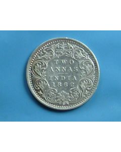 India-British-Colony  2 Annas 1862b km#469 