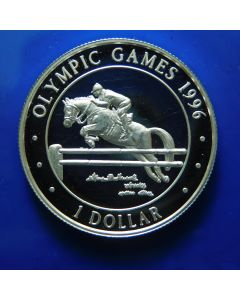 Cook Islands	 Dollar	1996	 - Horse Jumping - Silver / Proof