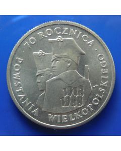 Poland 	 100 Zlotych	1988	 - 70th ann. Wielkopolskiego Insurrection