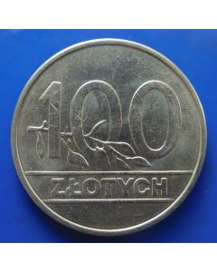 Poland 	 100 Zlotych	1990