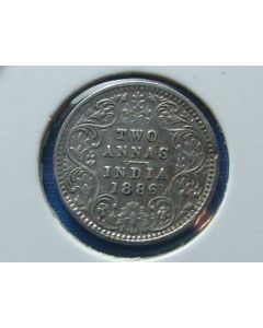 India-British-Colony  2 Annas 1886B km#488 