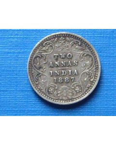 India-British-Colony  2 Annas 1887B km#488