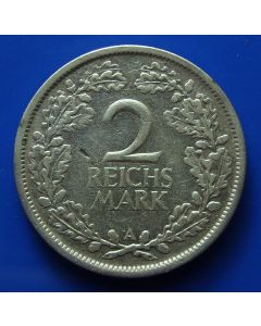 German, Weimar Republic  2 Reichsmark 1925A km# 45