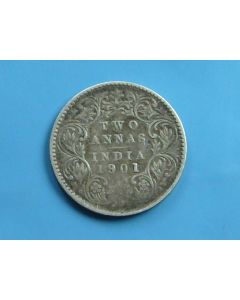 India-British-Colony  2 Annas 1901B km#488