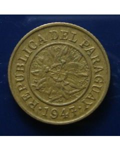 Paraguay  5 Centimos	1947	a flower (Passiflora) 