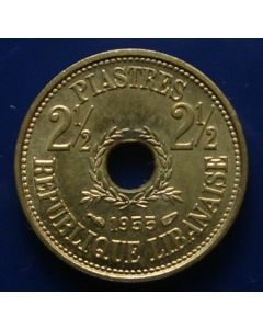 Lebanon 2½ Piastres1955km# 20   Schön# 23