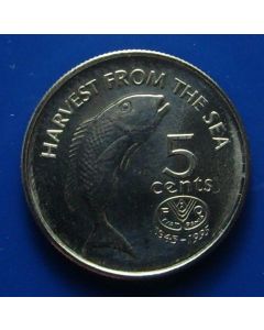 Fiji Islands 5 Cents1995km# 77  