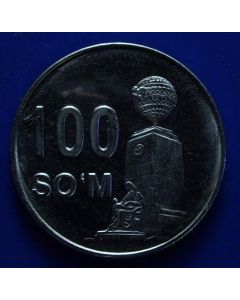 Uzbekistan	 100 Som	2018	 Goodness monument in Tashkent 