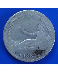 Spain  Peseta1869 km# 652 