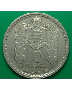 Monaco  10 Francs1946 km#123    Schön# 11