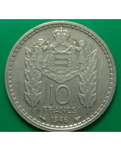 Monaco  10 Francs1946 km#123    Schön# 11