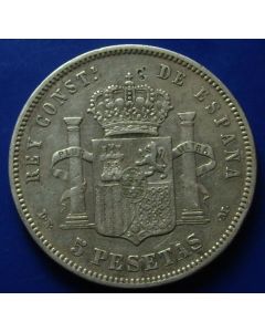 Spain  5 Pesetas1877 km#676 