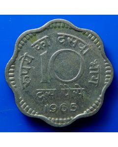 India-Republic	 10 Paise	1965	 - Scallpped, Calcutta mint