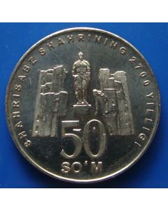Uzbekistan	 50 Som	2002	 unc - 2700th Ann. Of Shahrisabz Town