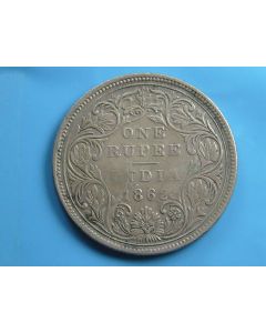 India-British-Colony  Rupee 1862c km#473.1 