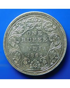 India-British-Colony  Rupee 1862b km#473.1