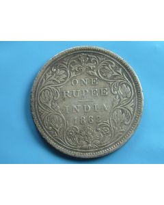 India-British-Colony  Rupee 1862b km#473.1 