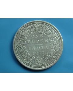 India-British-Colony  Rupee 1877b km#492 