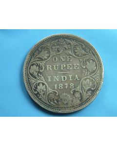 India-British-Colony  Rupee 1878b km#492 