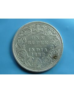 India-British-Colony  Rupee 1882b km#492 