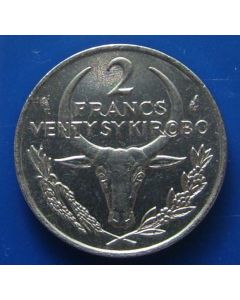 Madagascar  2 Francs1977km#  9